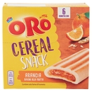 Oro Cereal Snack Arancia, soffice barretta con ripieno all'arancia - 162g
