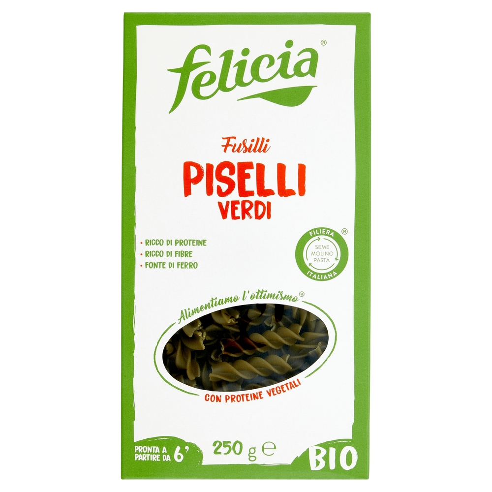 felicia Fusilli Piselli Verdi Bio 250 g