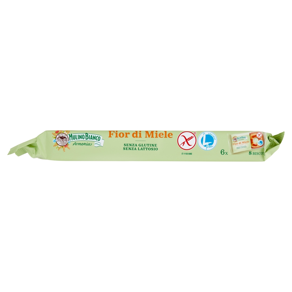 Mulino Bianco Armonia Fior di Miele Biscotti al Miele Millefiori Senza Glutine e Lattosio 250 g