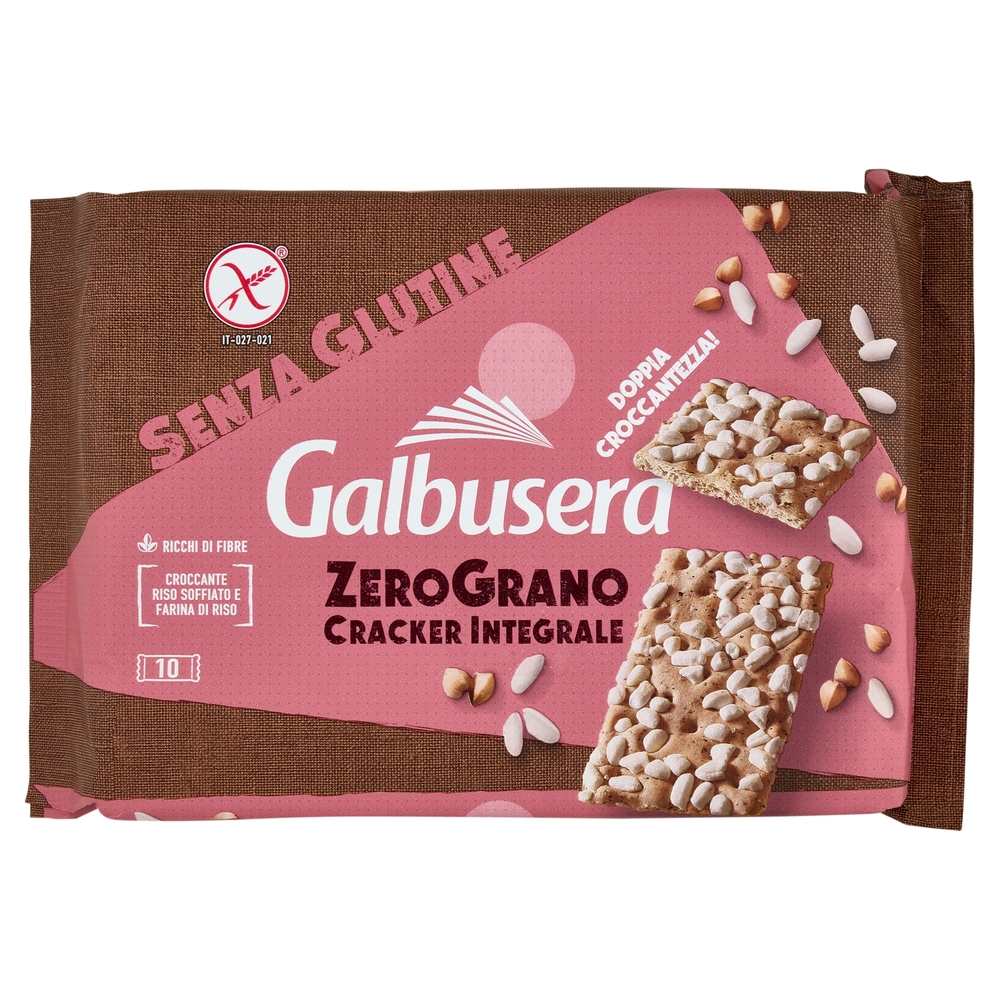 Galbusera ZeroGrano Senza Glutine con Riso Soffiato 10 x 36 g