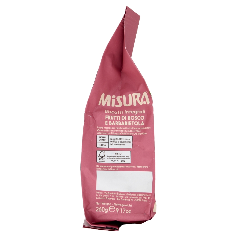 Misura Fibrextra Morbido Ripieno Frutti di bosco e Barbabietola 260 g