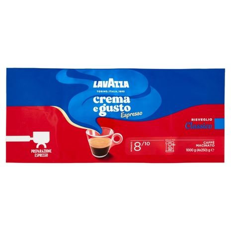Lavazza Crema e Gusto Espresso Classico Caffè Macinato 4 x 250 g