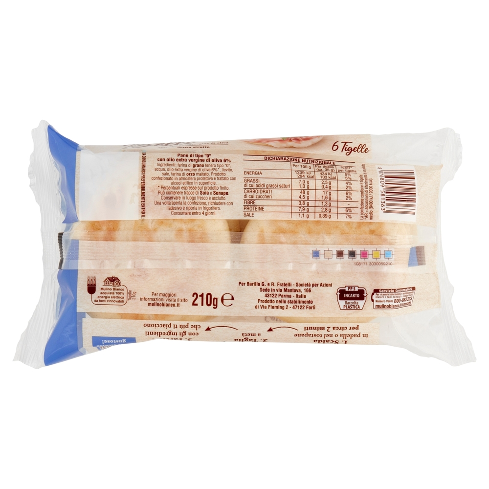 Mulino Bianco Tigelle con Olio Extravergine di Oliva 210g
