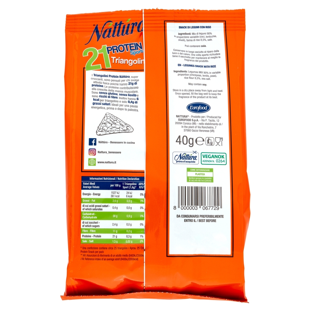 Náttúra 21 Protein Sport Triangolini 40 g