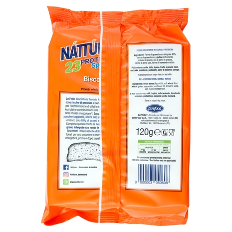 Náttúra 23 Protein Sport Fette Biscottate Integrali 120 g