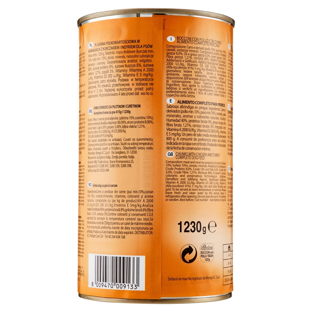 Simba Bocconi con Pollo e Tacchino 1230 g
