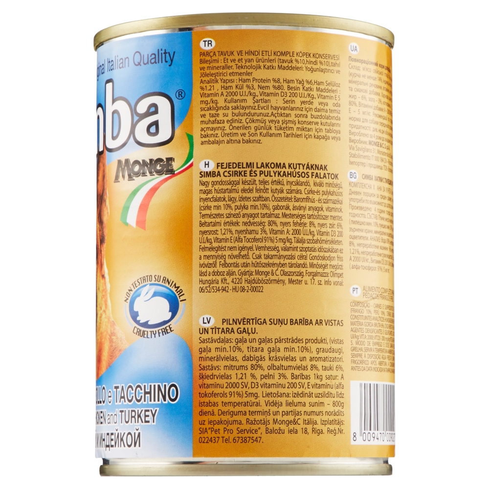 Simba Bocconi con Pollo e Tacchino 415 g