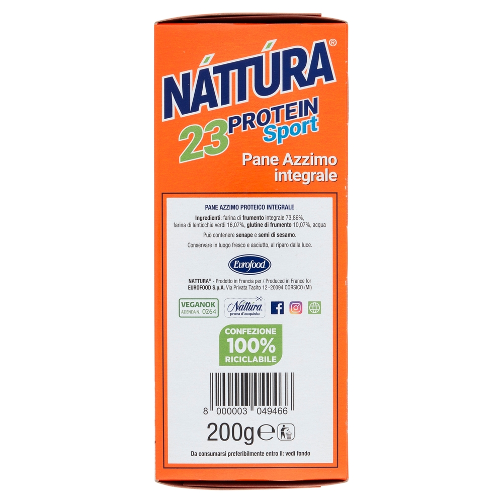 Náttúra 23 Protein Sport Pane Azzimo Integrale 12 x 16,7 g