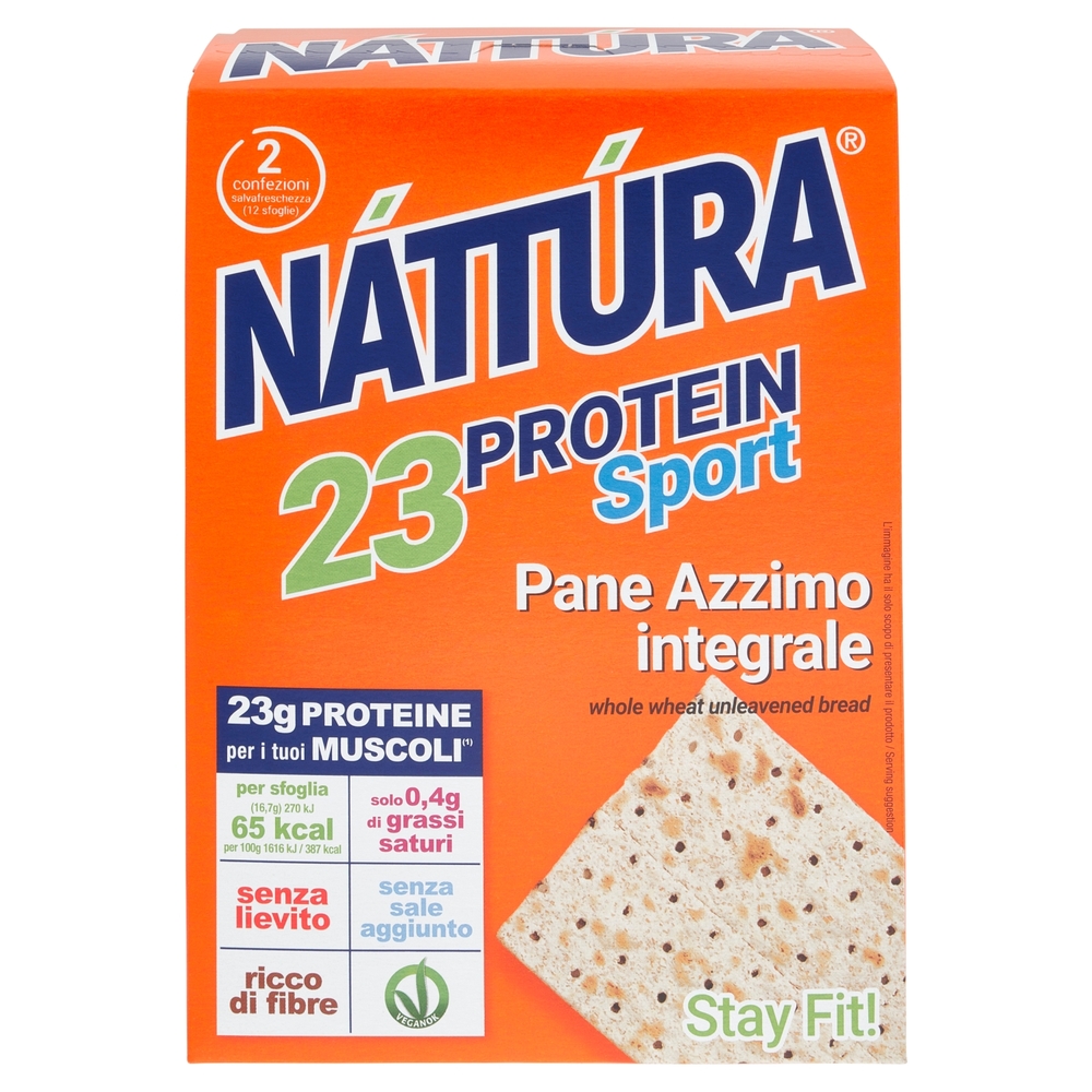 Náttúra 23 Protein Sport Pane Azzimo Integrale 12 x 16,7 g