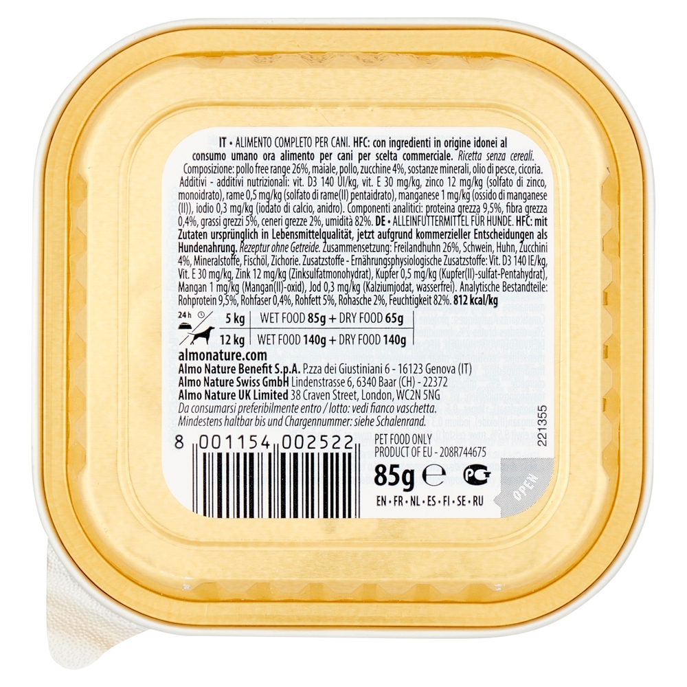 almo nature HFC Complete Pollo Free Range con Zucchine 85 g