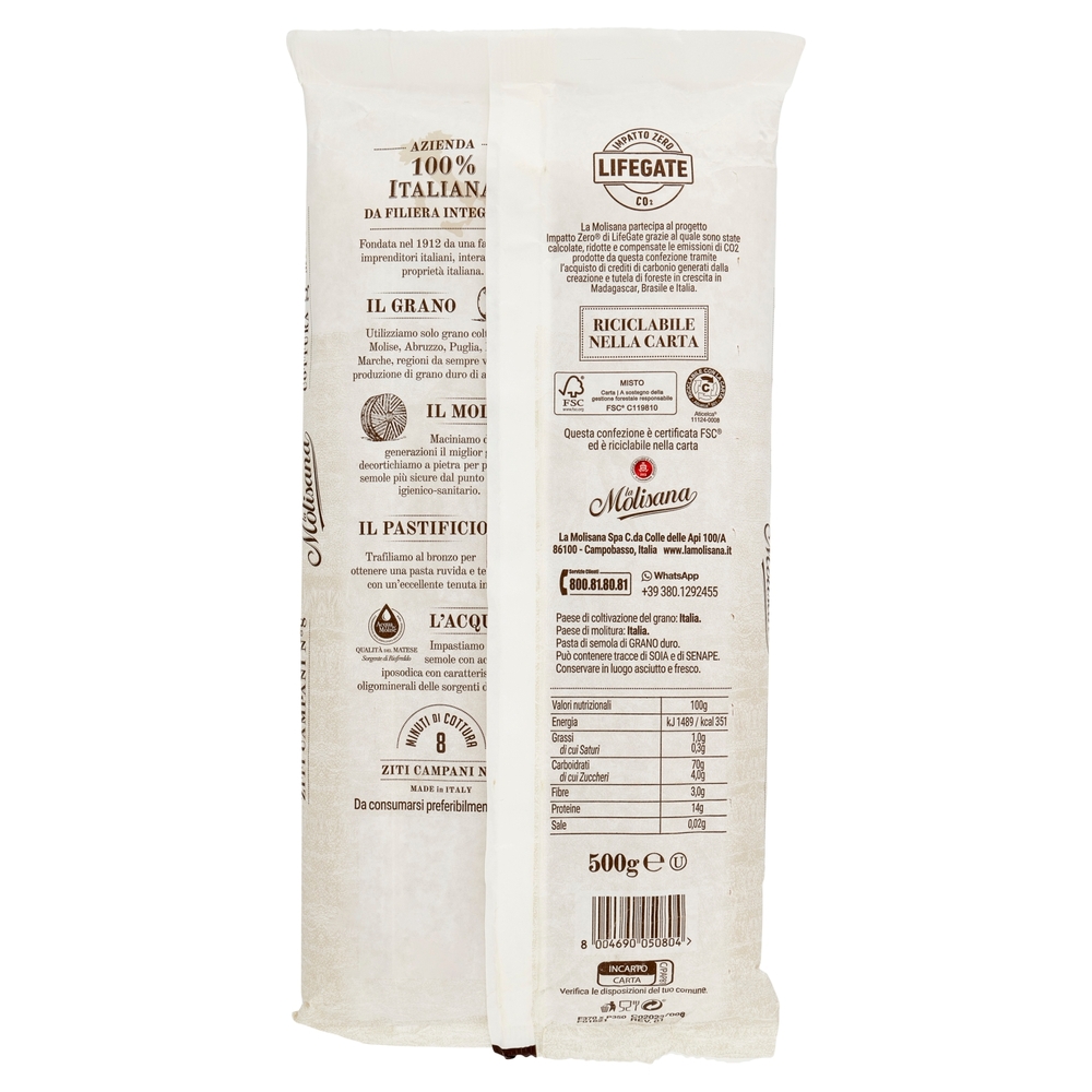 La Molisana 8 Ziti Campani 500 g
