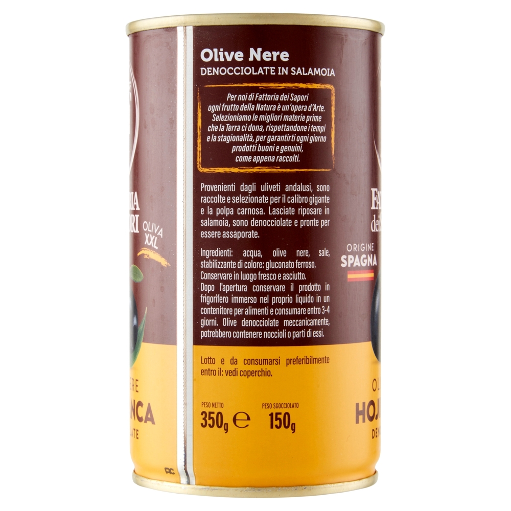 Fattoria dei Sapori Olive Nere Hojiblanca Denocciolate 350 g