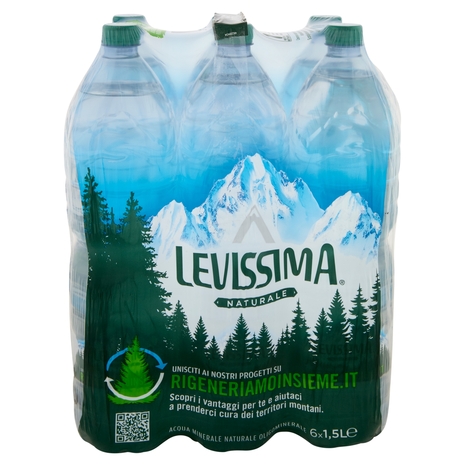 LEVISSIMA, Acqua Minerale Naturale Oligominerale, 6 x 1,5 L