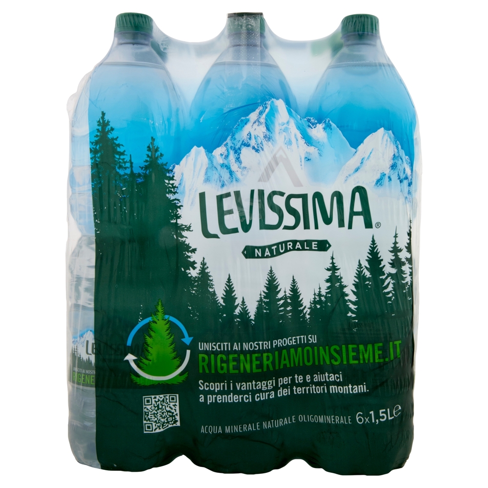 LEVISSIMA, Acqua Minerale Naturale Oligominerale, 6 x 1,5 L