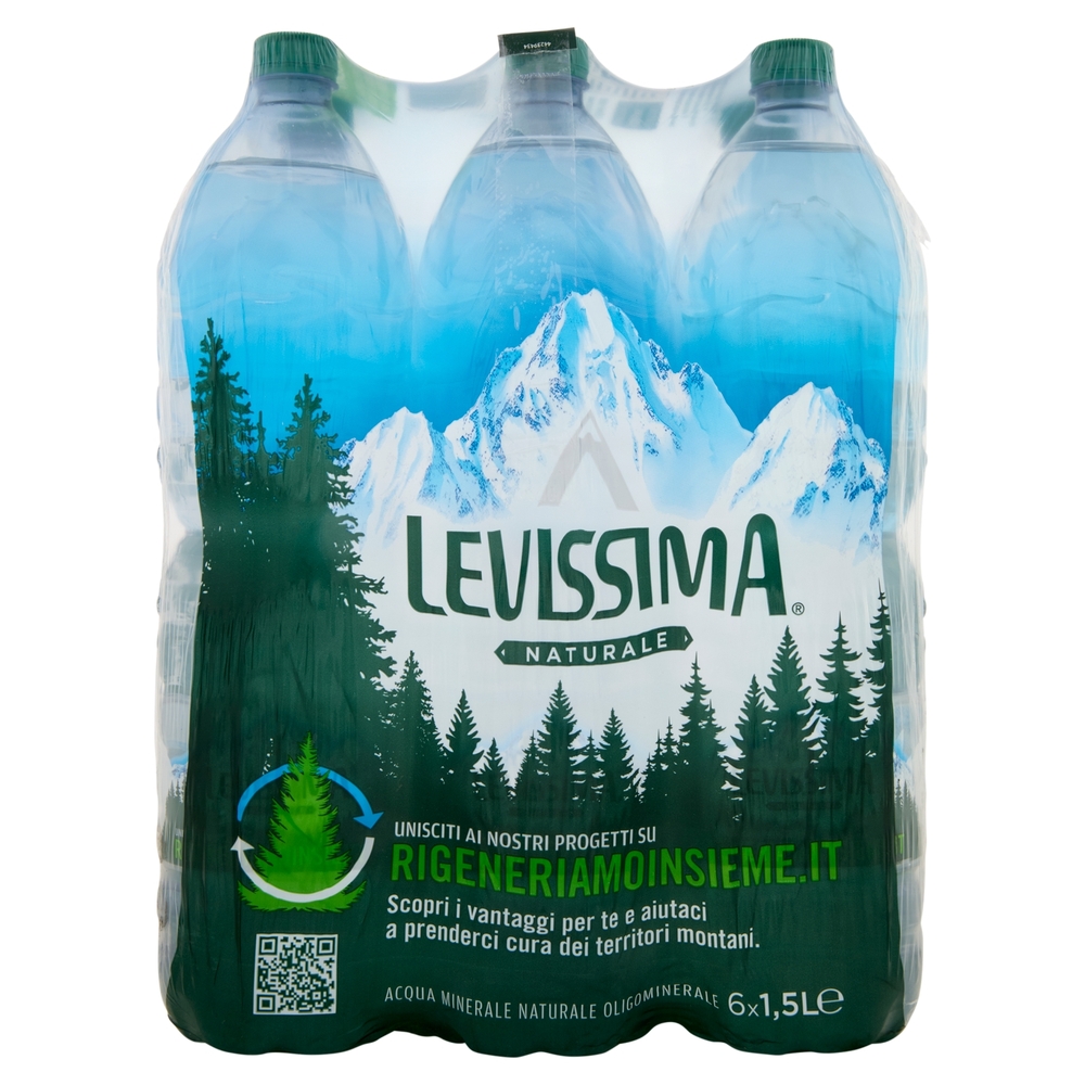 LEVISSIMA, Acqua Minerale Naturale Oligominerale, 6 x 1,5 L