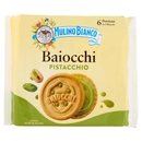 Mulino Bianco Baiocchi Biscotti Snack Farciti con Crema al Pistacchio 168g