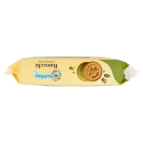 Mulino Bianco Baiocchi Biscotti Snack Farciti con Crema al Pistacchio 168g