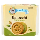 Mulino Bianco Baiocchi Biscotti Snack Farciti con Crema al Pistacchio 168g