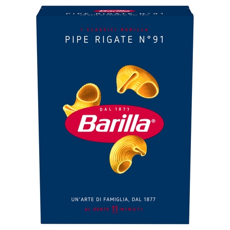 Barilla Pasta Pipe Rigate n.91 100% Grano Italiano 500g