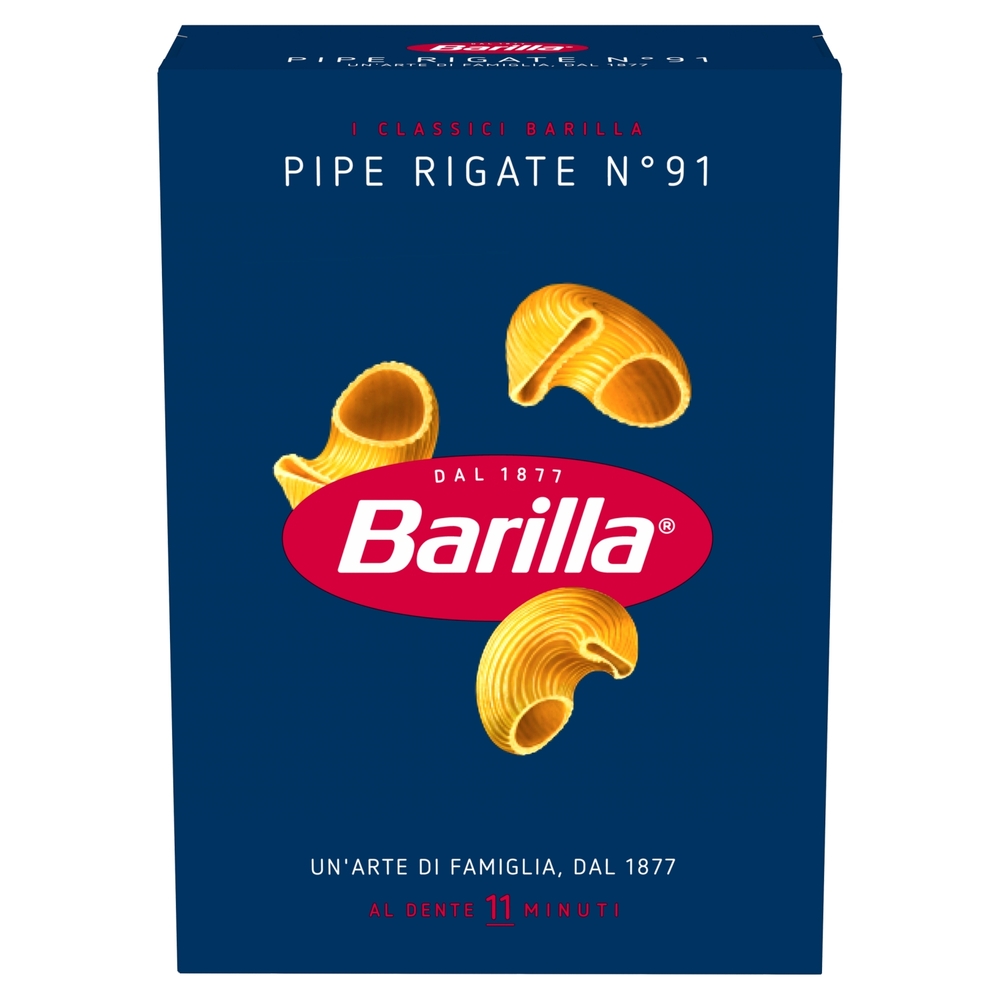 Barilla Pasta Pipe Rigate n.91 100% Grano Italiano 500g
