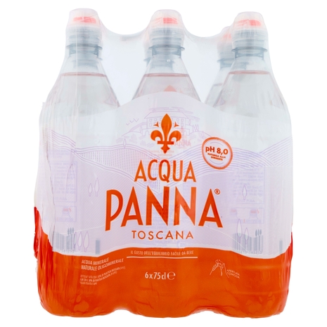 ACQUA PANNA, Acqua Minerale Naturale Oligominerale 50% RPET, 6x75cl