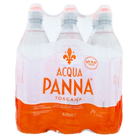 ACQUA PANNA, Acqua Minerale Naturale Oligominerale 50% RPET, 6x75cl