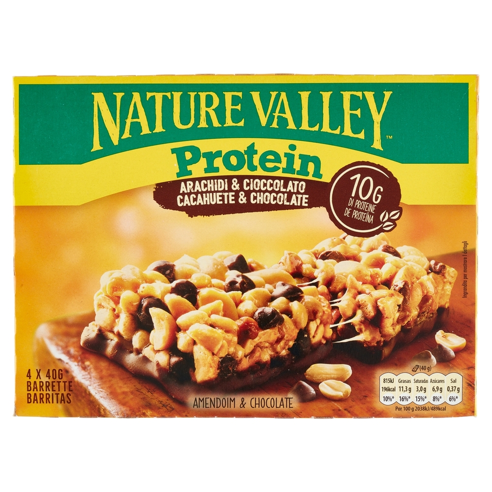 Nature Valley Protein Arachidi e Cioccolato 4 x 40 g