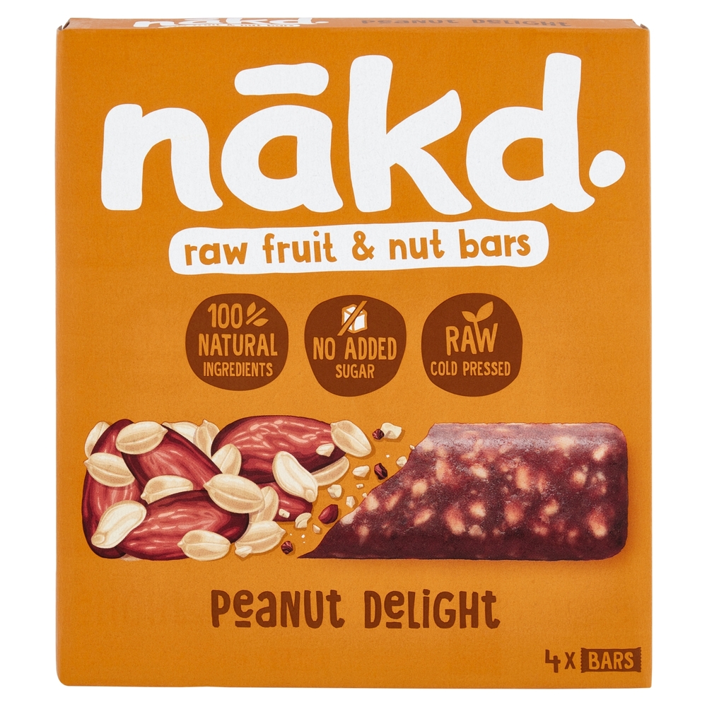 nakd. raw fruit & nut bars Peanut Delight 4 x 35 g
