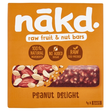 nakd. raw fruit & nut bars Peanut Delight 4 x 35 g