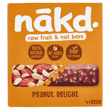 nakd. raw fruit & nut bars Peanut Delight 4 x 35 g
