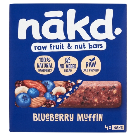 nakd. raw fruit & nut bars Blueberry Muffin 4 x 35 g