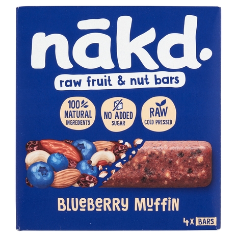 nakd. raw fruit & nut bars Blueberry Muffin 4 x 35 g