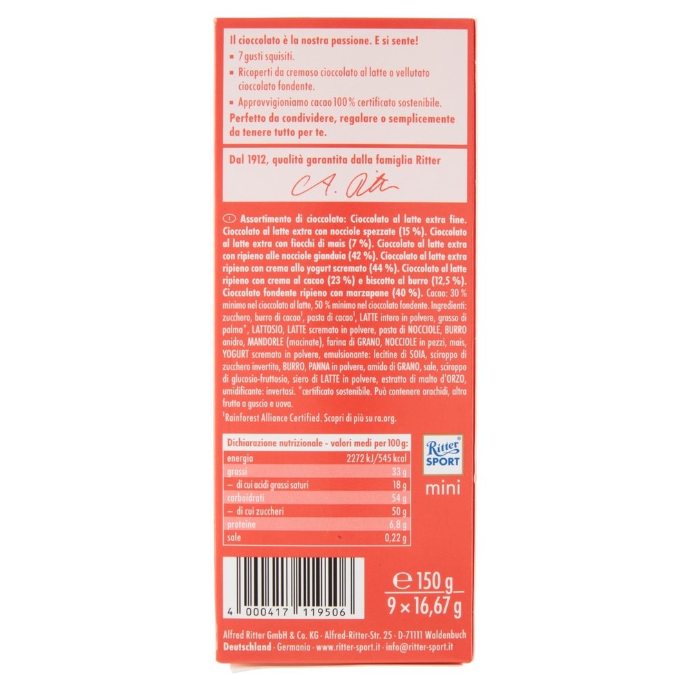 Ritter Sport mini Colourful Variety 9 x 16,67 g