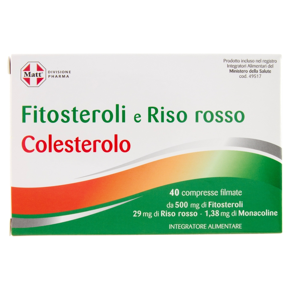 Matt Divisione Pharma Colesterolo Fitosteroli e Riso rosso 40 compresse 40 g