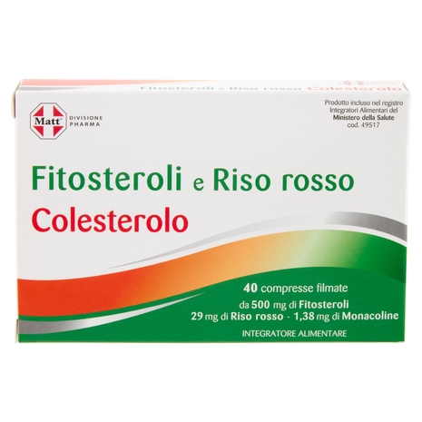 Matt Divisione Pharma Colesterolo Fitosteroli e Riso rosso 40 compresse 40 g