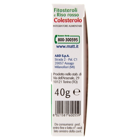 Matt Divisione Pharma Colesterolo Fitosteroli e Riso rosso 40 compresse 40 g