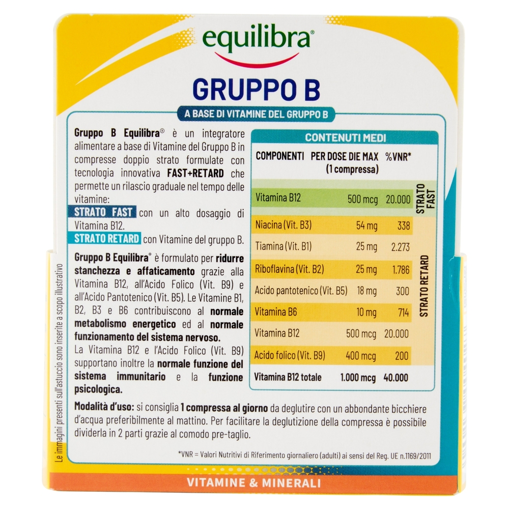 equilibra Gruppo B Compresse Doppio Strato 30 x 1 g
