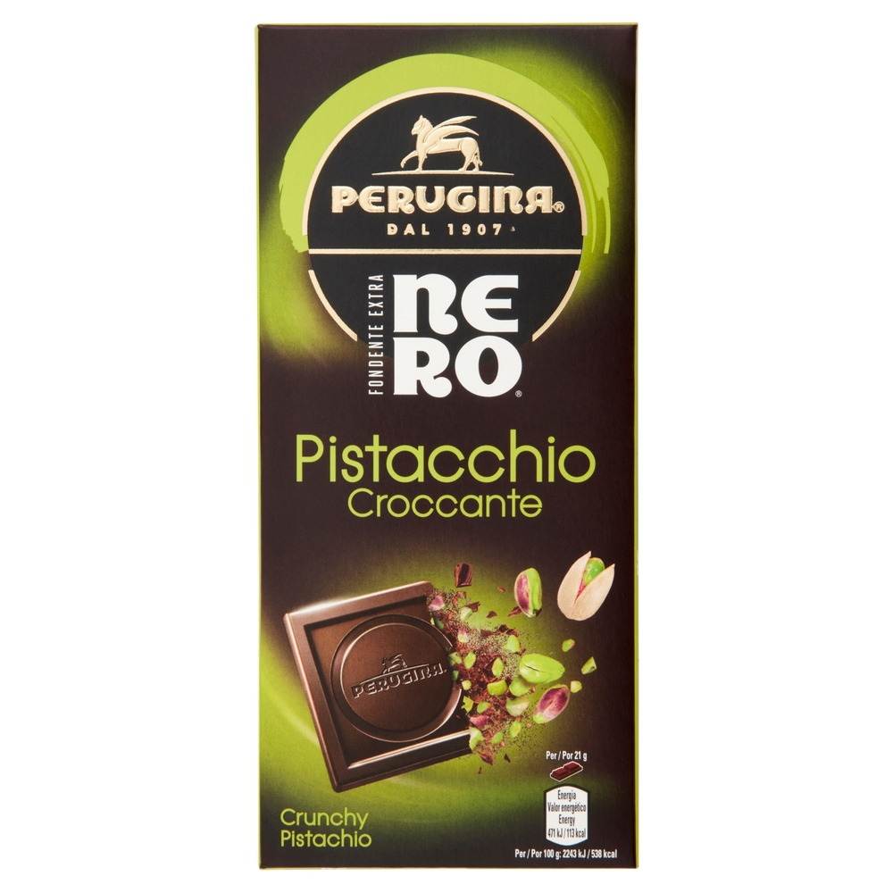 PERUGINA Nero Fondente Extra Pistacchio Tavoletta Cioccolato Fondente 85g