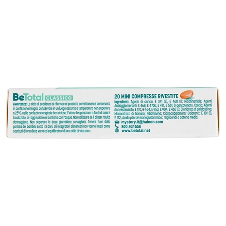 BeTotal Vitamina B, B6  Integratore per Riattivare l' Energia e Ridurre la Stanchezza 20 cpr 7,2 g