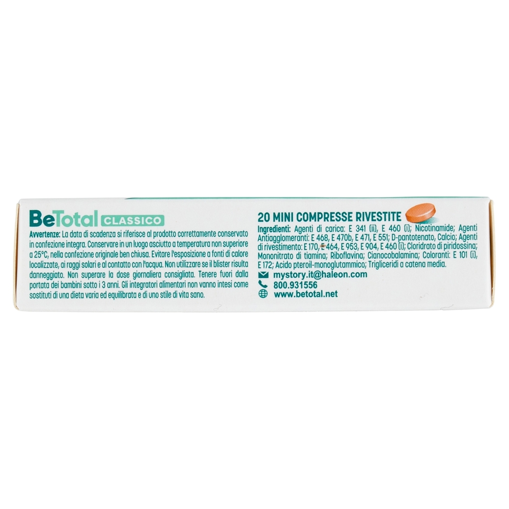 BeTotal Vitamina B, B6  Integratore per Riattivare l' Energia e Ridurre la Stanchezza 20 cpr 7,2 g