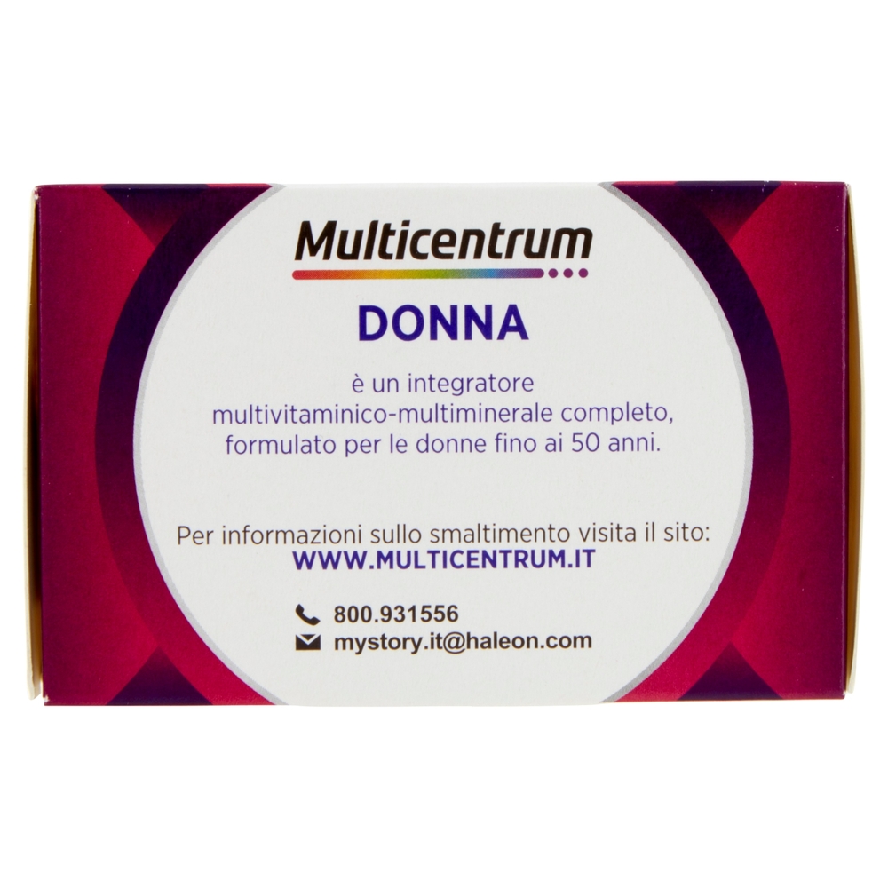 Multicentrum Donna Acido Folico, Calcio, Ferro Integratore Multivitaminico Completo 30 cpr 47 g