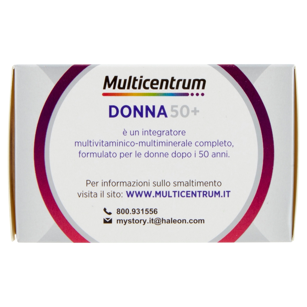 Multicentrum donna 50+ integratore multivitaminico e sali minerali con vitamina D 30 compresse 49 g