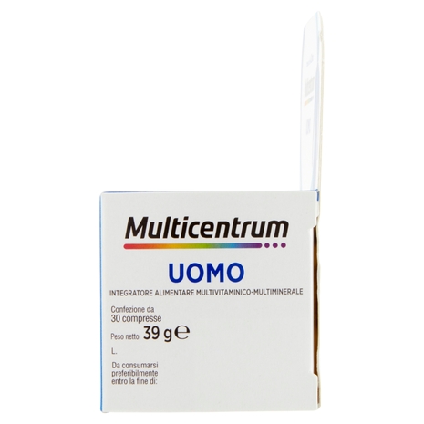 Multicentrum uomo integratore alimentare multivitaminico concentrato vitamina D 30 compresse 39 g