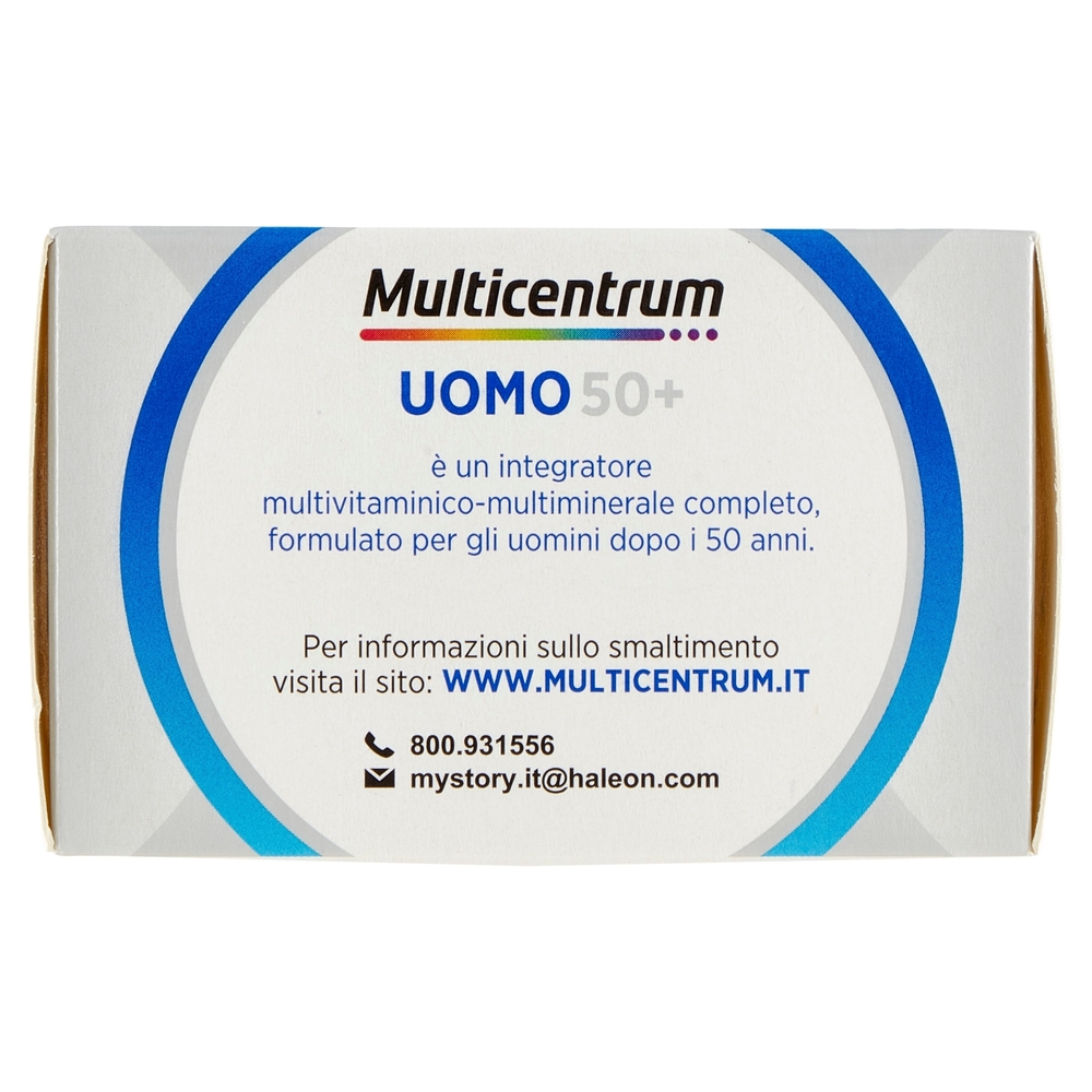 Multicentrum uomo 50+ integratore multivitaminico alimentare con sali minerali 30 compresse 40 g