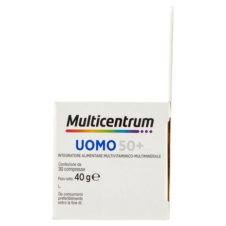 Multicentrum uomo 50+ integratore multivitaminico alimentare con sali minerali 30 compresse 40 g