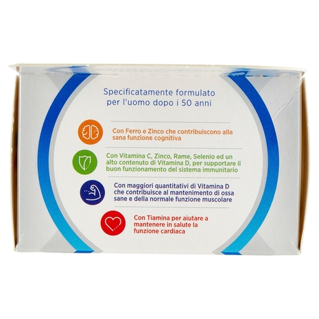 Multicentrum uomo 50+ integratore multivitaminico alimentare con sali minerali 30 compresse 40 g