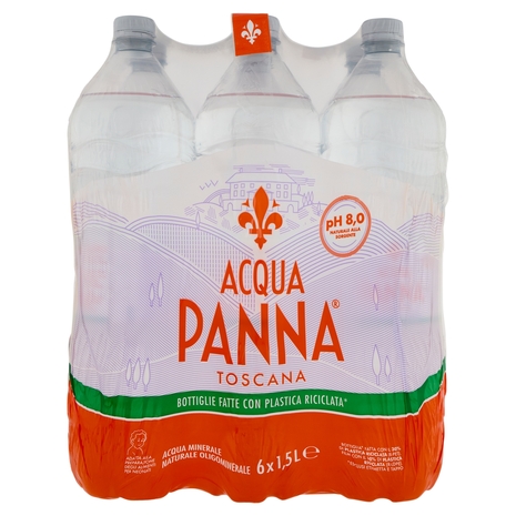 ACQUA PANNA, Acqua Minerale Naturale Oligominerale 30% RPET, 6x1,5L