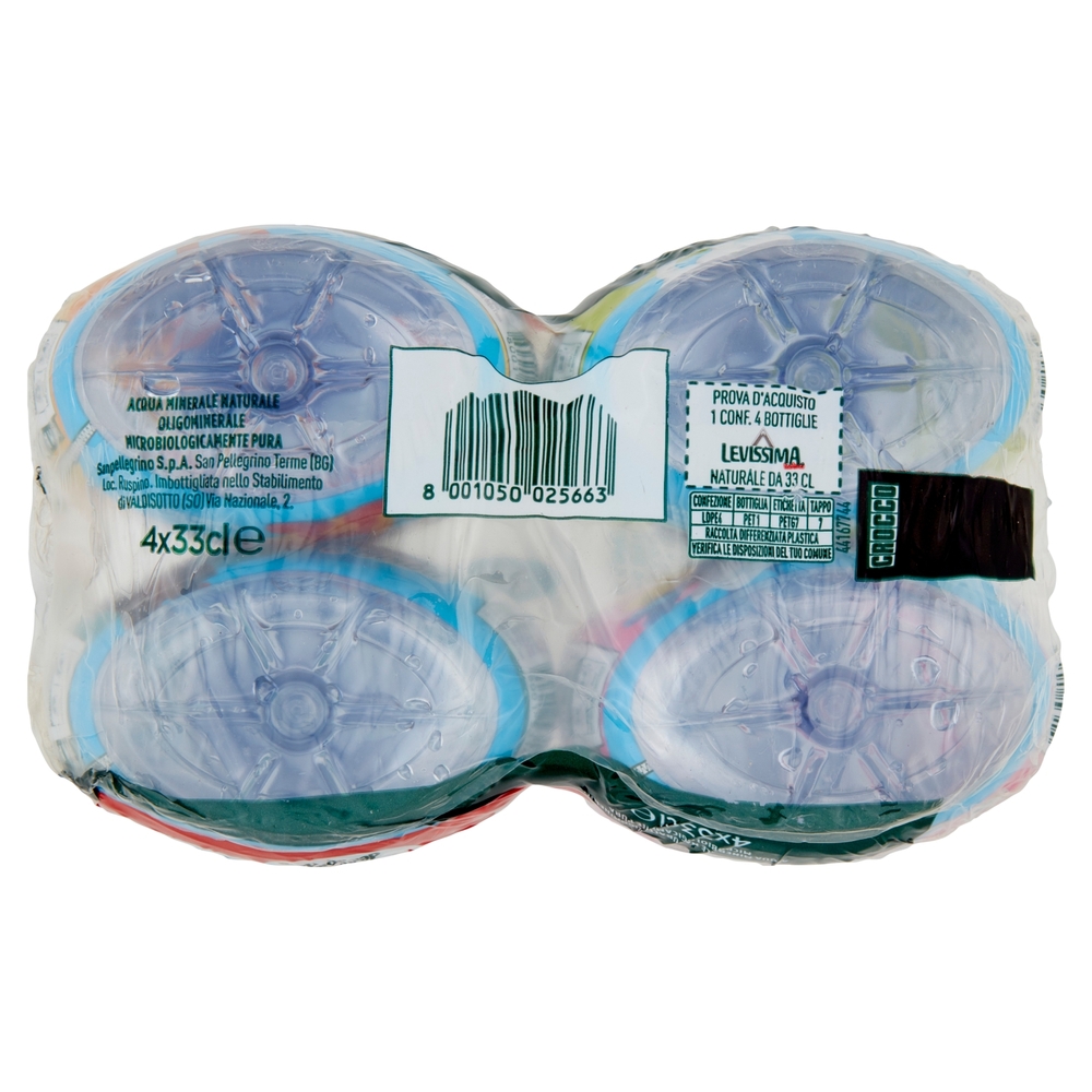 LEVISSIMA, issima Acqua Minerale Naturale Oligominerale, 33cl x 4