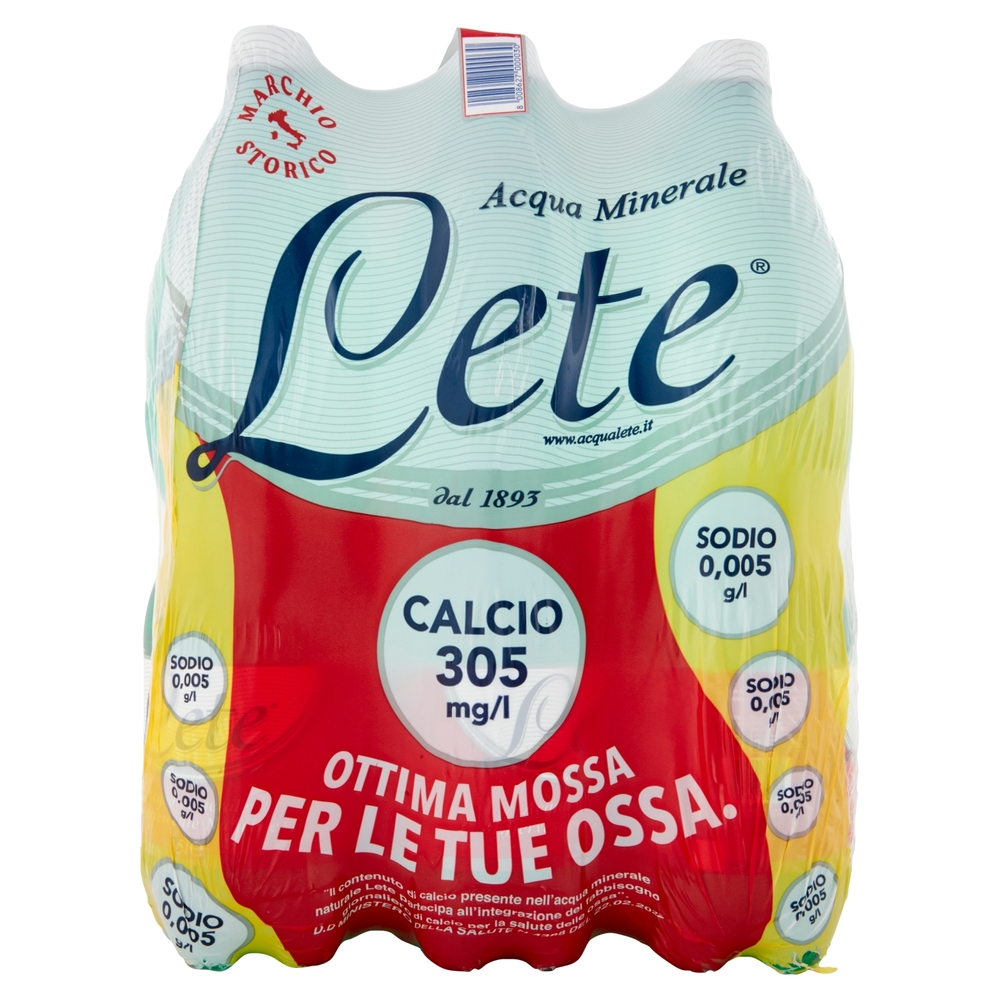 Lete Acqua Minerale Effervescente Naturale 6 x 1,5 l