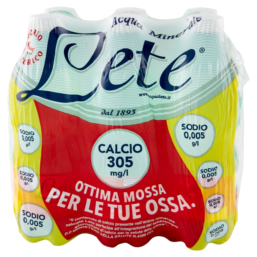 Lete Acqua Minerale Effervescente Naturale 6 x 50 cl